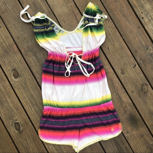 Reef Pants - 🛍Reef Surf Cotton Romper Mexi Striped Tie M